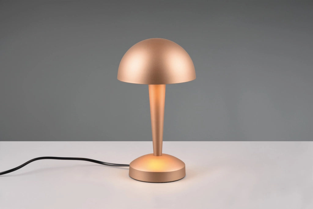 Lampada da tavolo touch marrone metallo E14 RL Canaria
