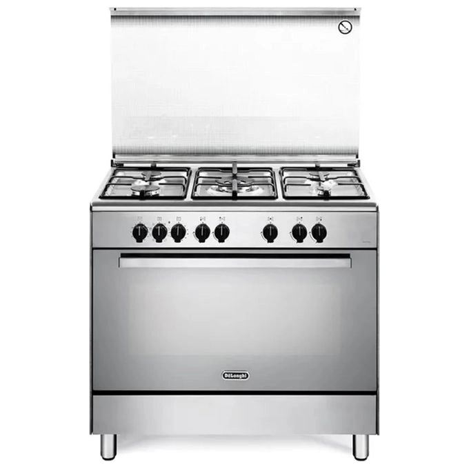 De'Longhi DEMX 96 SG Cucina a Gas 5 Fuochi Forno Elettrico Multifunzione 83 L Classe A (88,7x90x60 cm) colore Inox