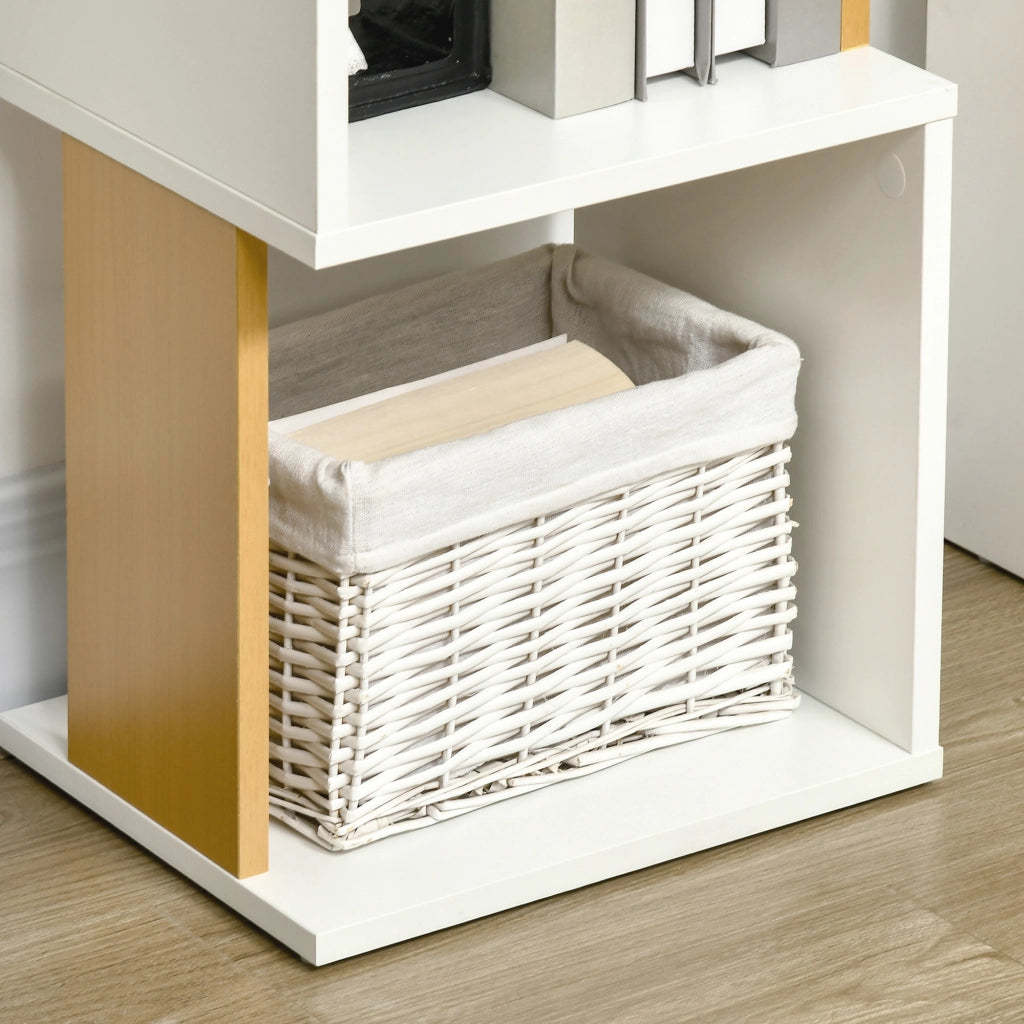 Libreria a S con 5 Ripiani ¨C Xylo ¨C Legno Bianco 33x28x161 cm