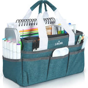 Cassetto per Materiali Artistici - Carrello con Varie Celle in Verde Bluastro