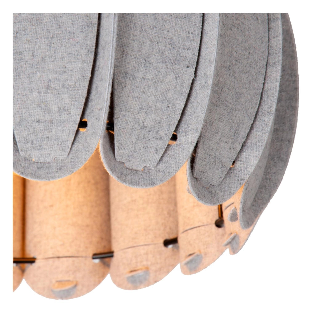 Plafoniera Lucide Spencer in feltro grigio Ø30 E27