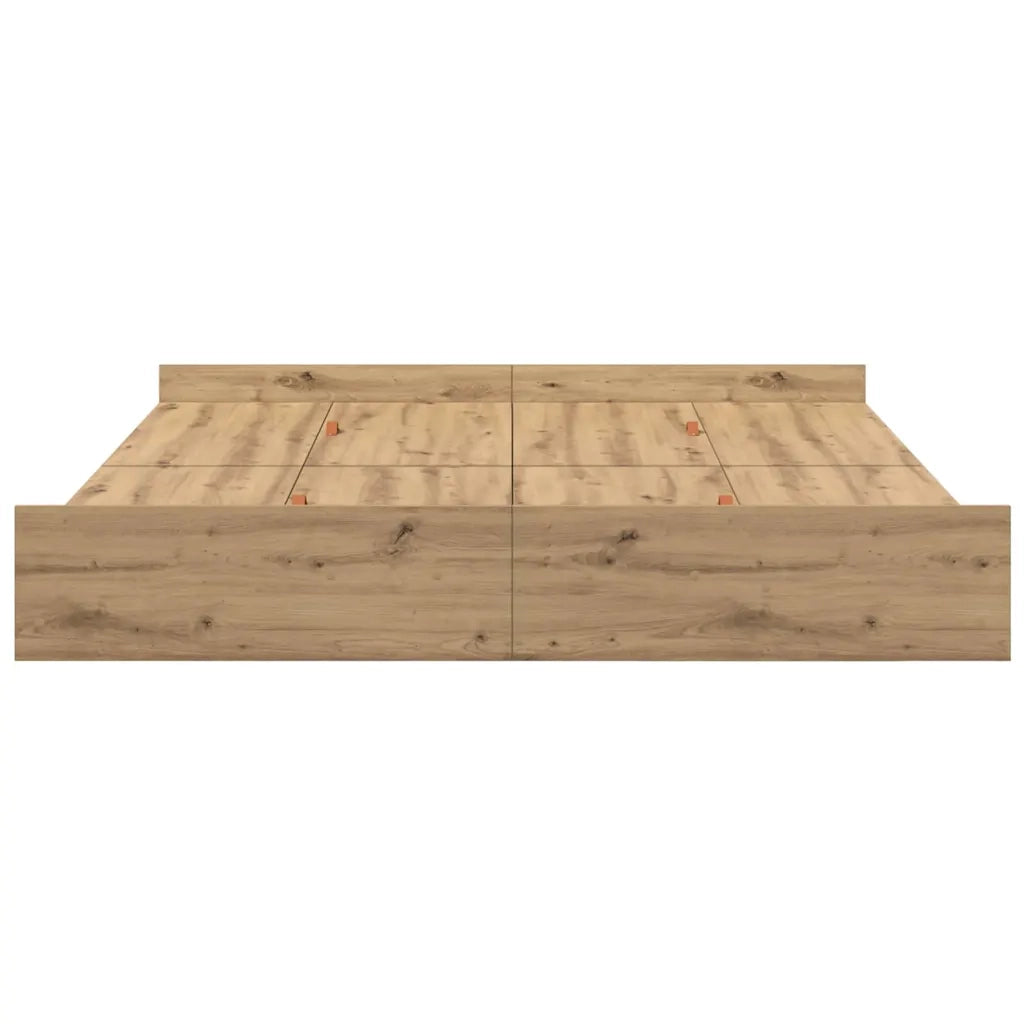 Struttura letto con contenitore Rovere artigianale 180 x 200 cm 3335276