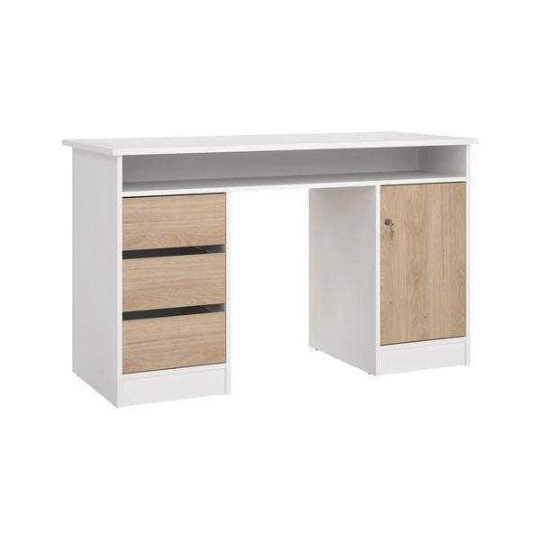 Scrivania tvilum 7049149hl function plus bianco e jackson hickory