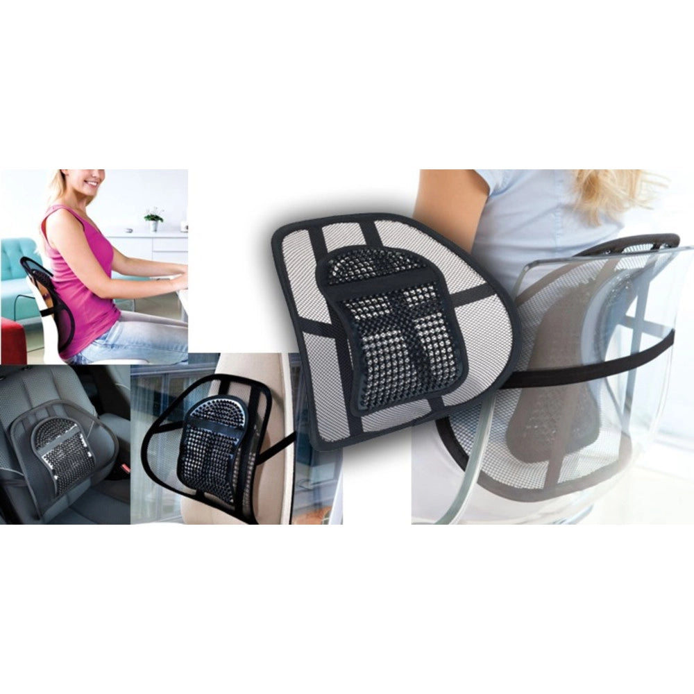Trade Shop - Schienale Ergonomico Coprisedile Auto Sedia Schienali Cuscino Supporto Lombare -