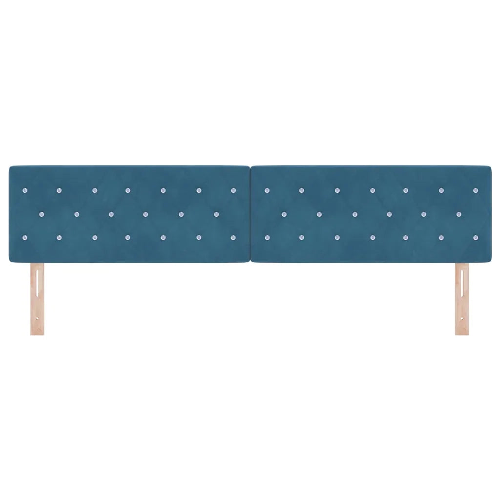 Testiera LED con strisce LED Blu Scuro 200 cm Velluto 3338081
