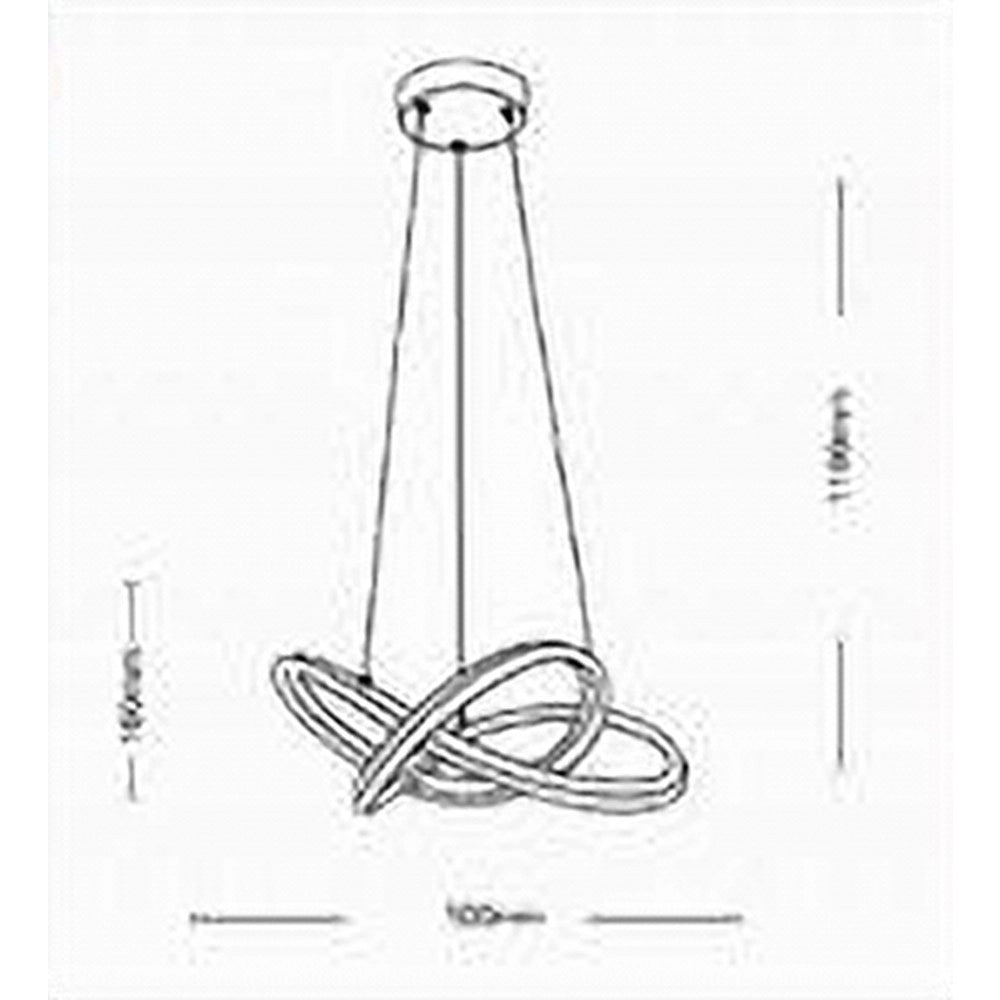 Trade Shop - Lampadario Led A Sospensione Moderno Intrecciato Bianco 60w 3 Colori Luce A50-b3c -