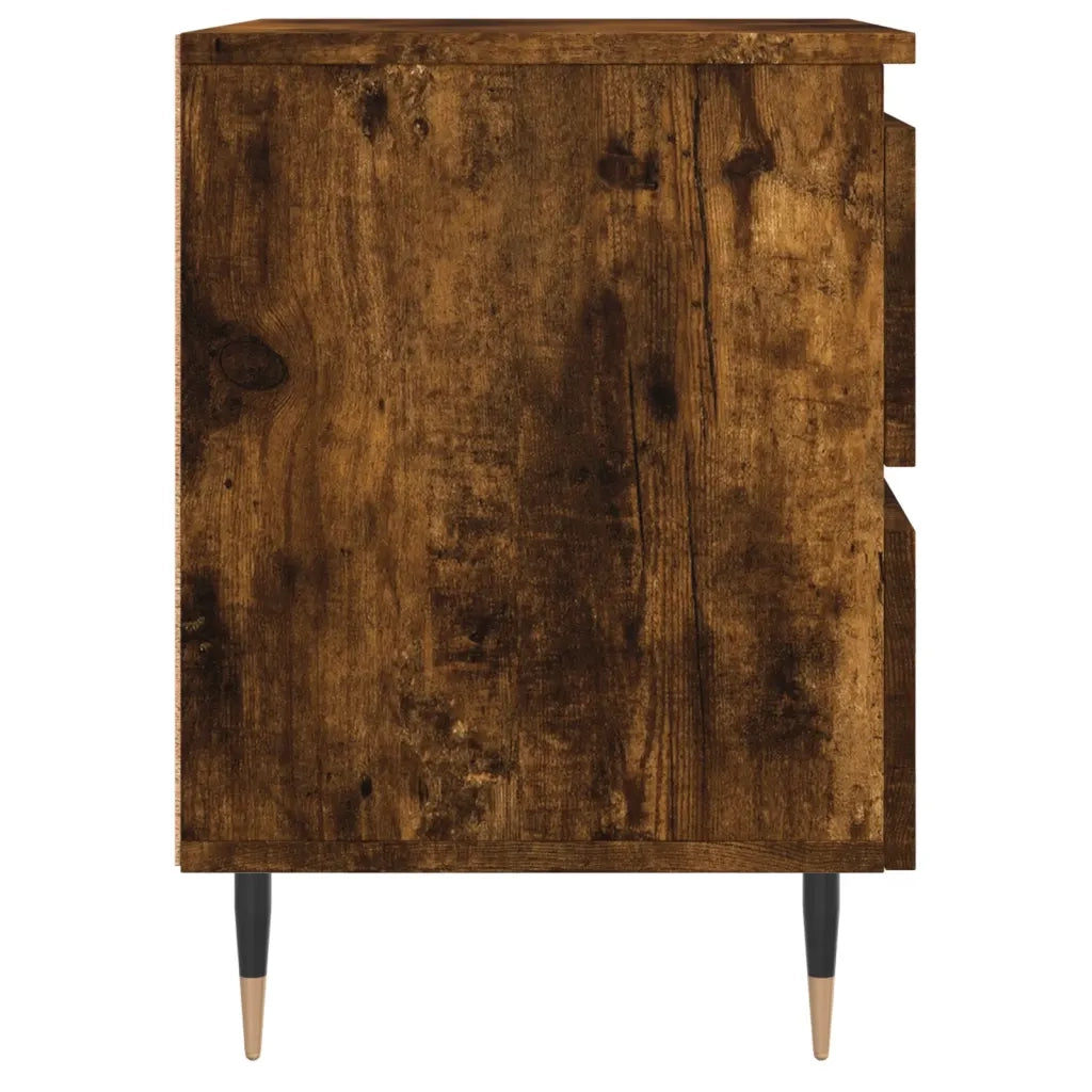 Comodino-Tavolino da notte Rovere Fumo 40x35x50 cm in Legno Multistrato 475894