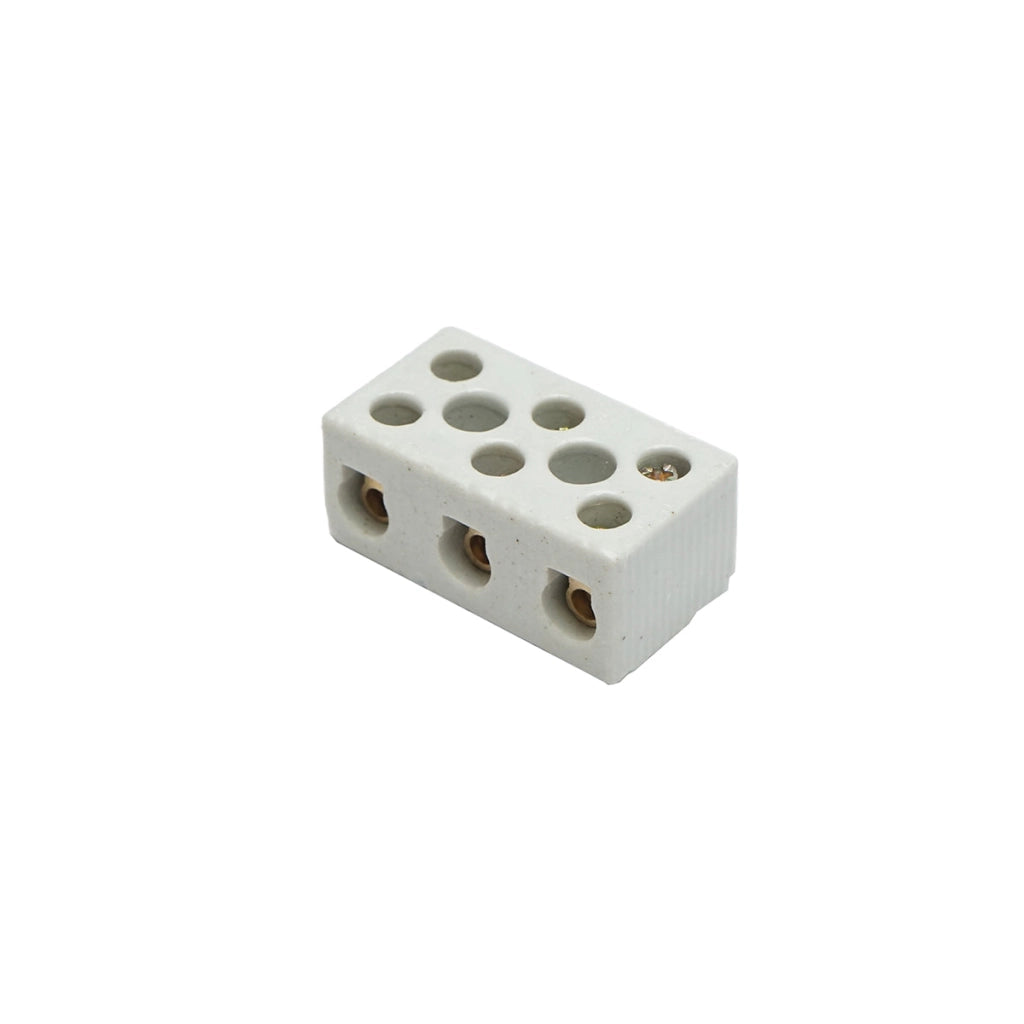 Morsettiera in ceramica 15A, 3 poli 0,5-6mm Leader