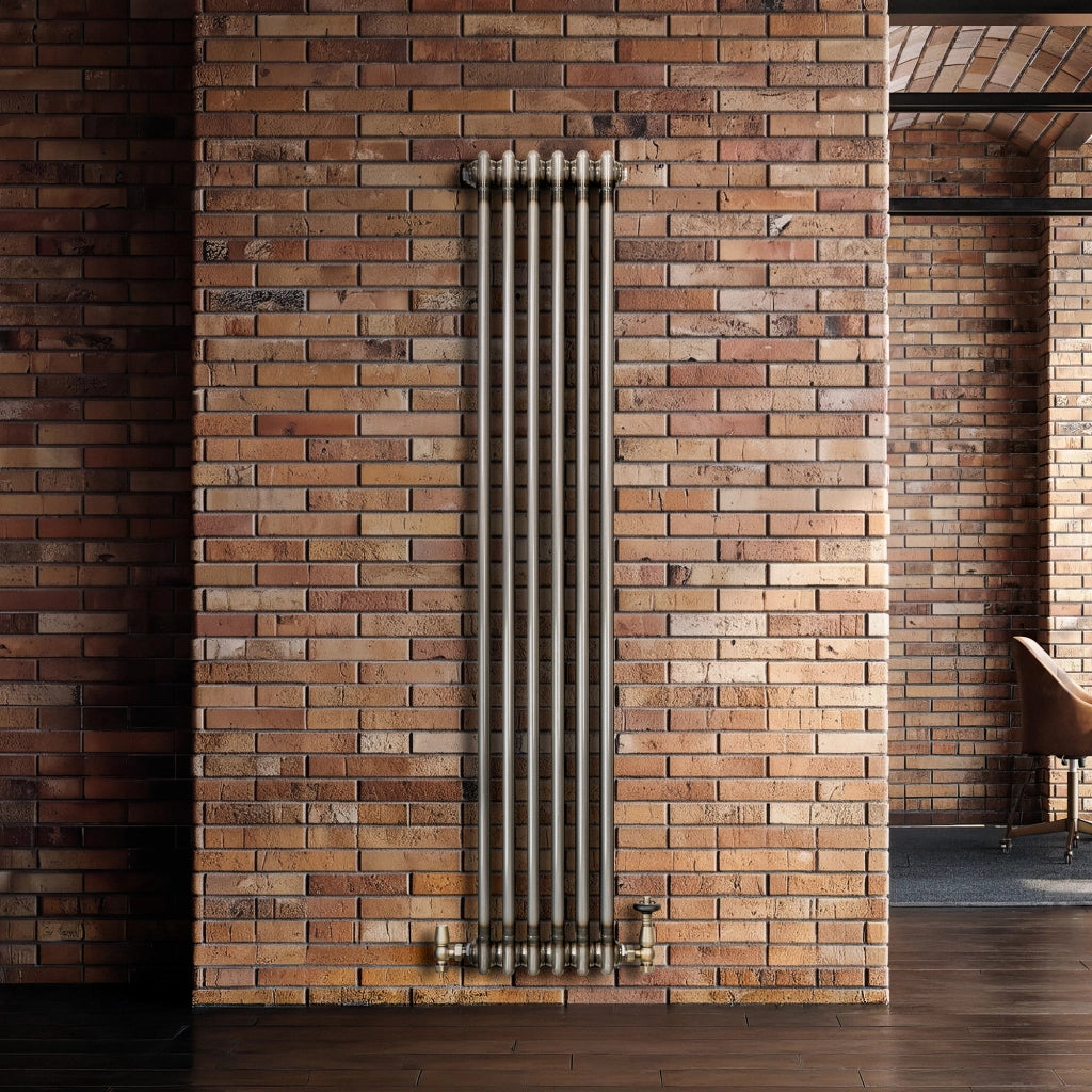 Radiatore 2 Colonne Verticale Metallo Grezzo 1500 x 290 mm TRV
