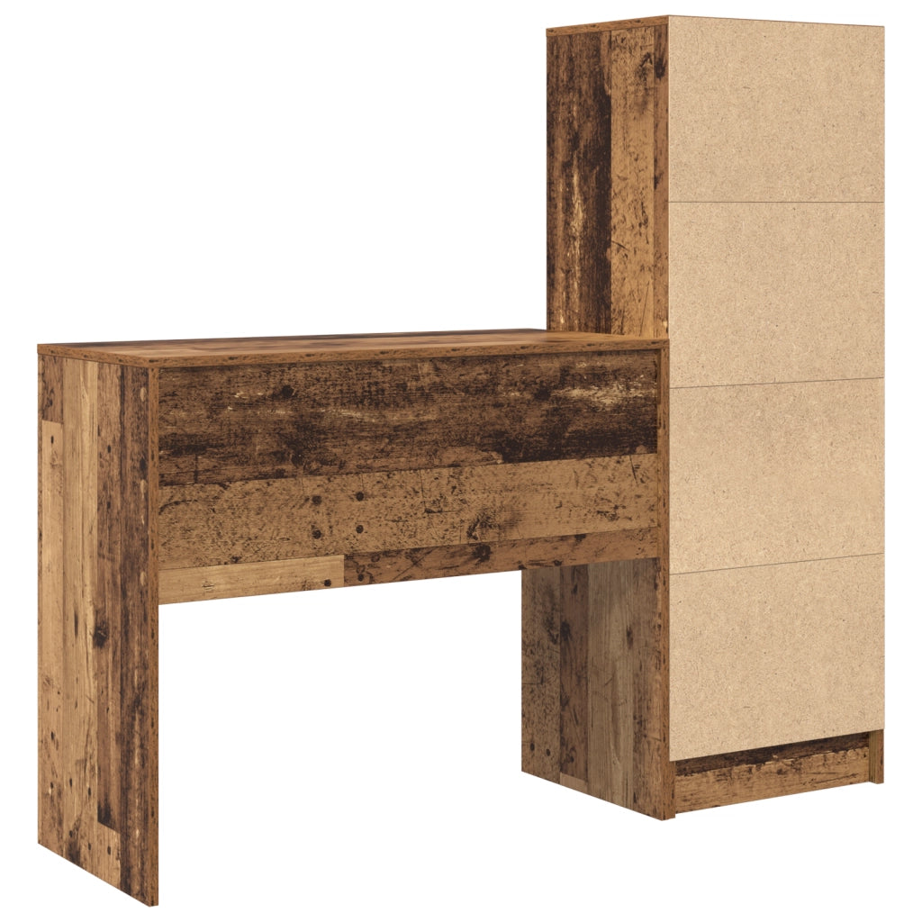 Scrivania con Stoccaggio Legno Vecchio Legno Ingegnerizzato