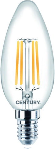 Century LAMPADA A FILAMENTO LED CANDELA E14 Luce calda  6 W - 806 lumen 10.00 pz