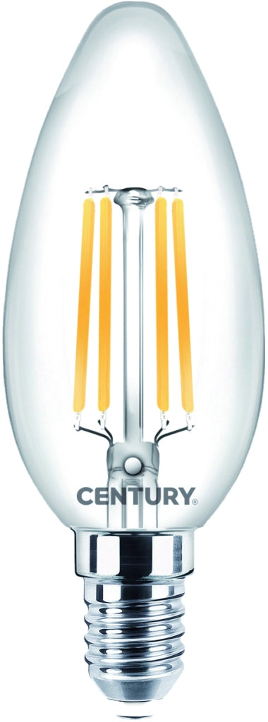 Century LAMPADA A FILAMENTO LED CANDELA E14 Luce calda  6 W - 806 lumen 10.00 pz