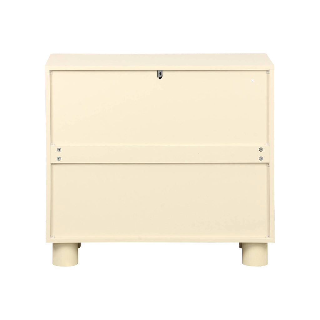 Credenza esotica effetto legno di mango 2 ante, 80cm, beige