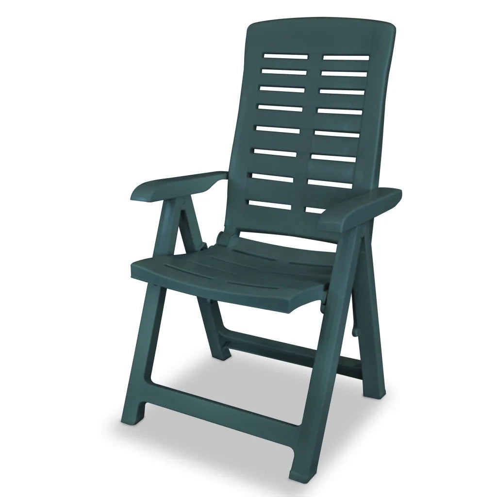 Sedie da Giardino 2 pz in Plastica Verde 43896