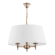 Lampadario Roksana Alfa ottone bianco catena 3xE14