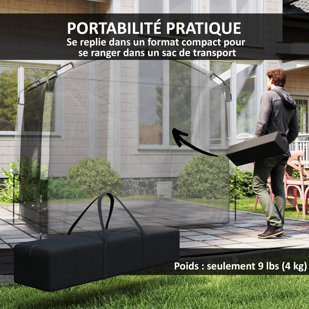 Copertura per Biciclette Portatile ¨C zephmum ¨C Nero 220x150x195 cm
