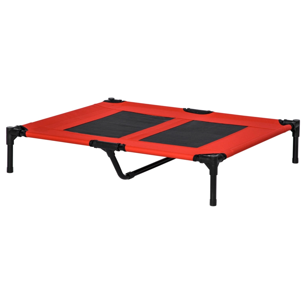 Lettino Rialzato per Cani e Gatti ¨C Xylo ¨C Rete Traspirante Oxford 91,5x76,2x18cm Rosso