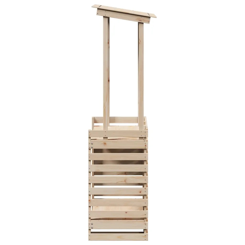 Tavolo Bar da Esterno con Tetto 112,5x57x195,5cm Legno Massello 832534