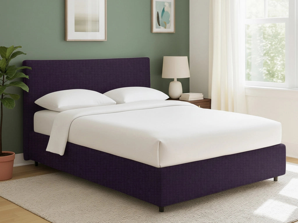 Louth, Letto Singolo Sfoderabile Made in Italy, Viola