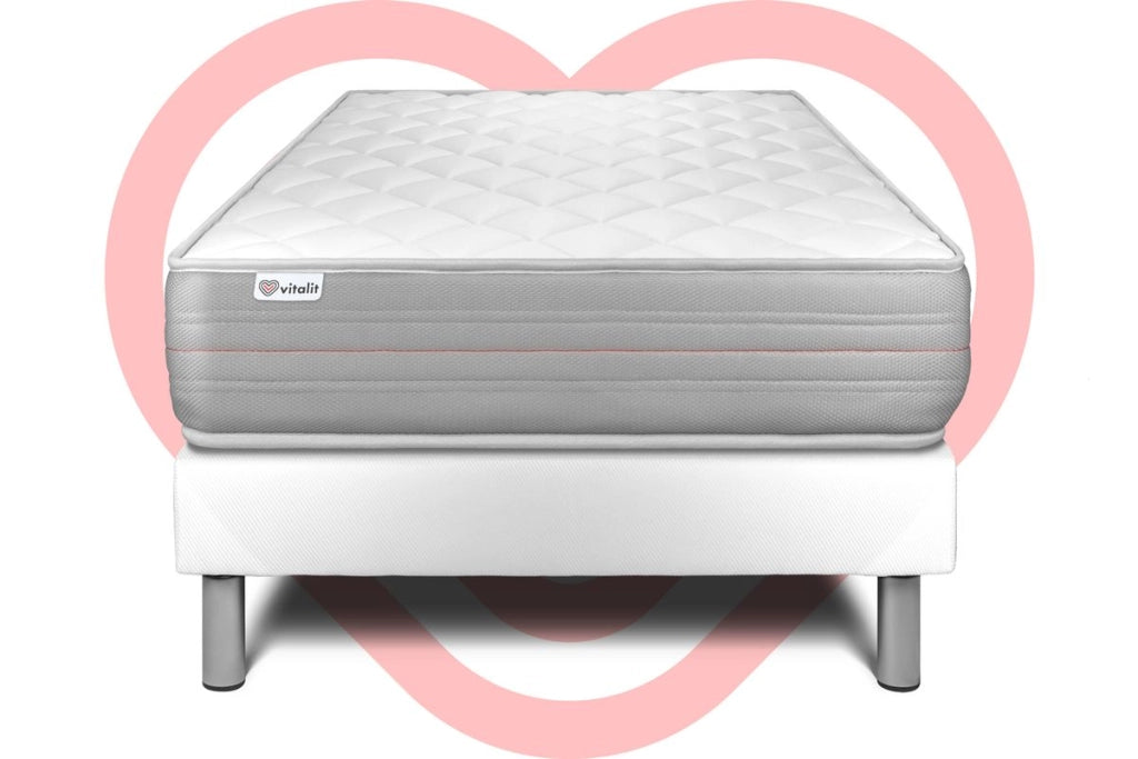 Letto con materasso VITALMEMO 120 x 200 cm Rete kit Bianco
