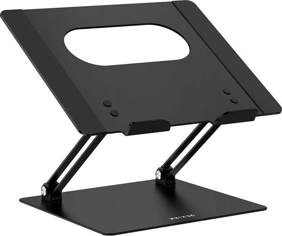 Sedia per laptop ergonomica regolabile in alluminio sostituto di livello per notebook - compatibile con MacBook Air Pro Dell HP Lenovo - laptop da 10 a 14 pollici (Nero)