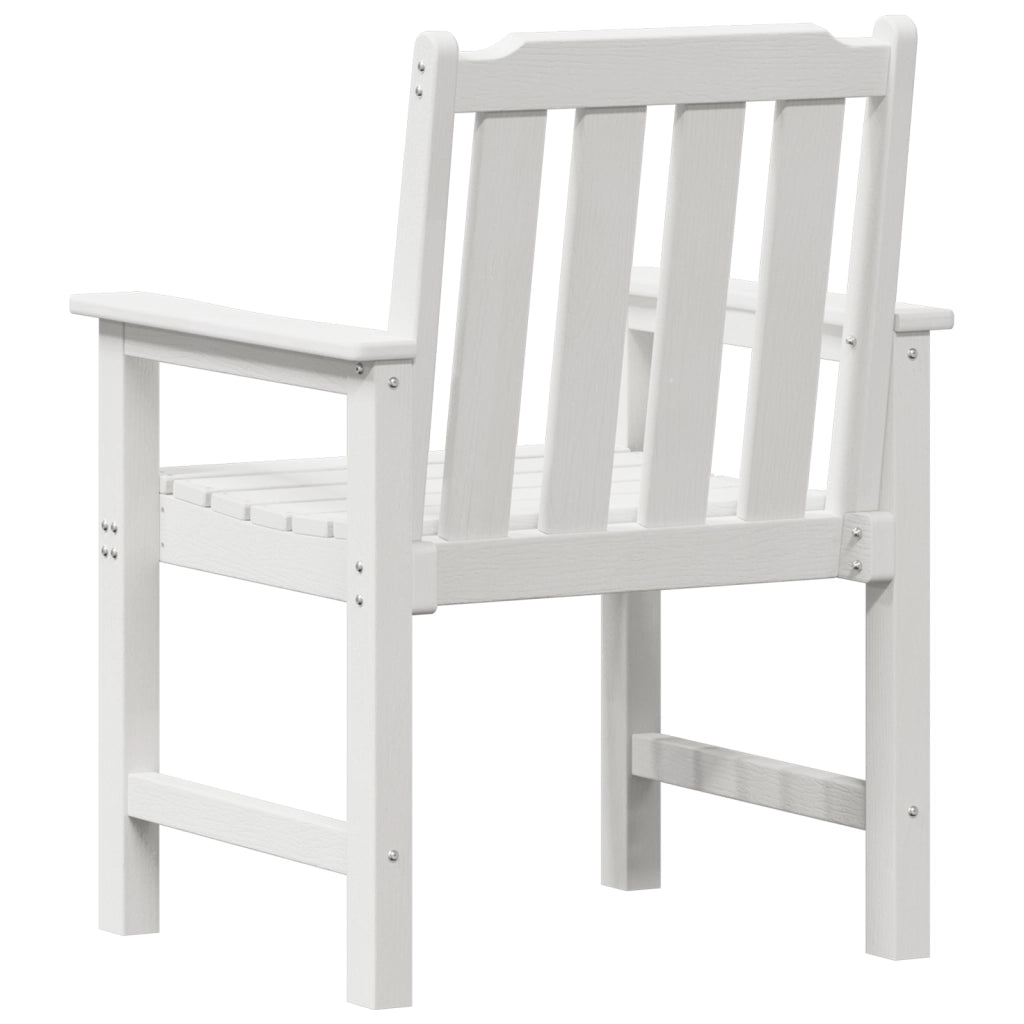 Sedie da Giardino  4 pz Bianche 65,5x55,5x88 cm HDPE