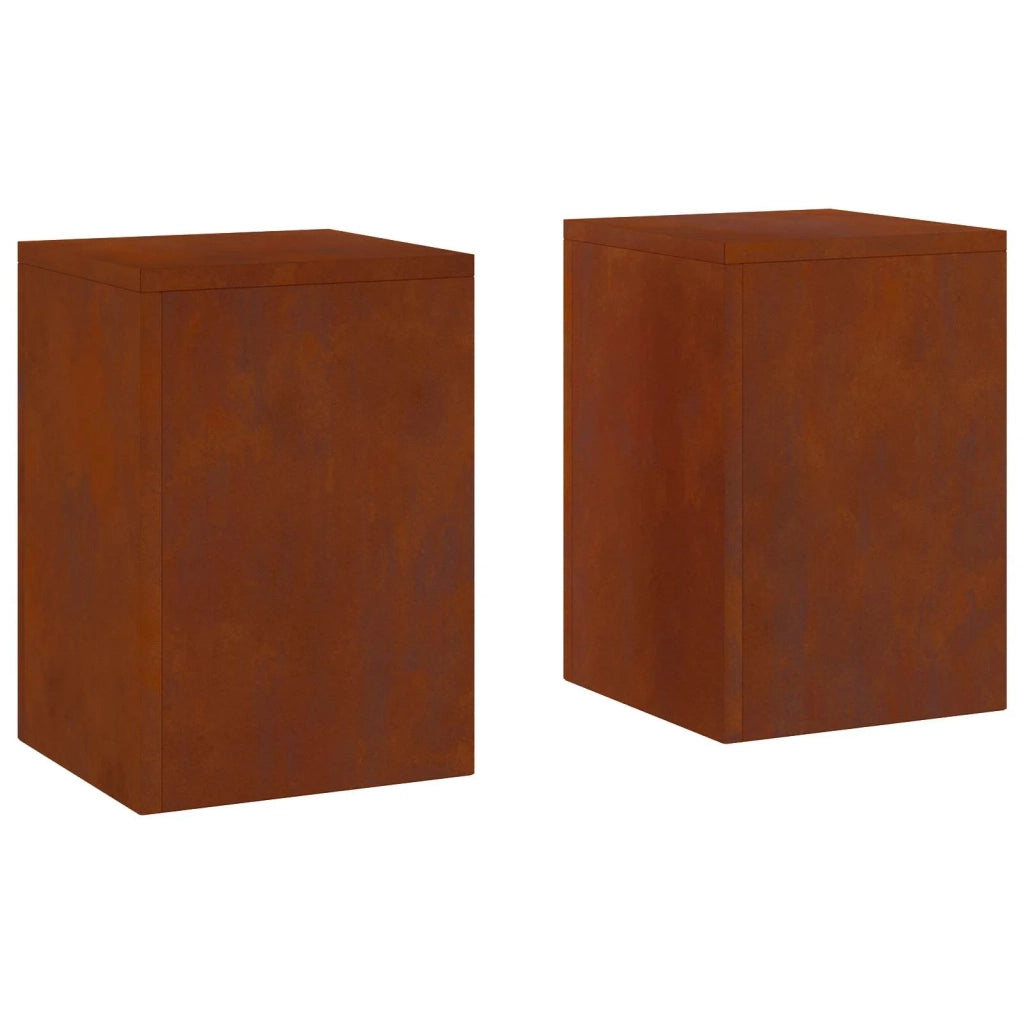 Supporto per piante 2 pcs Ruggine 24 x 24 x 35 cm 865812