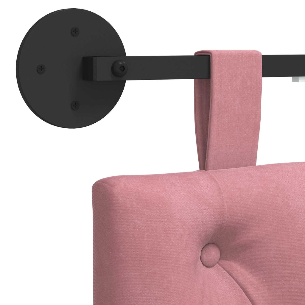Testiera | Testata sospesa Con luce LED Rosa Velluto