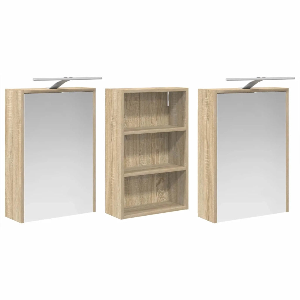 Set di Armadi da Bagno con lo scaffale 3 pcs 126 x 16 x 62.5 cm 3403834