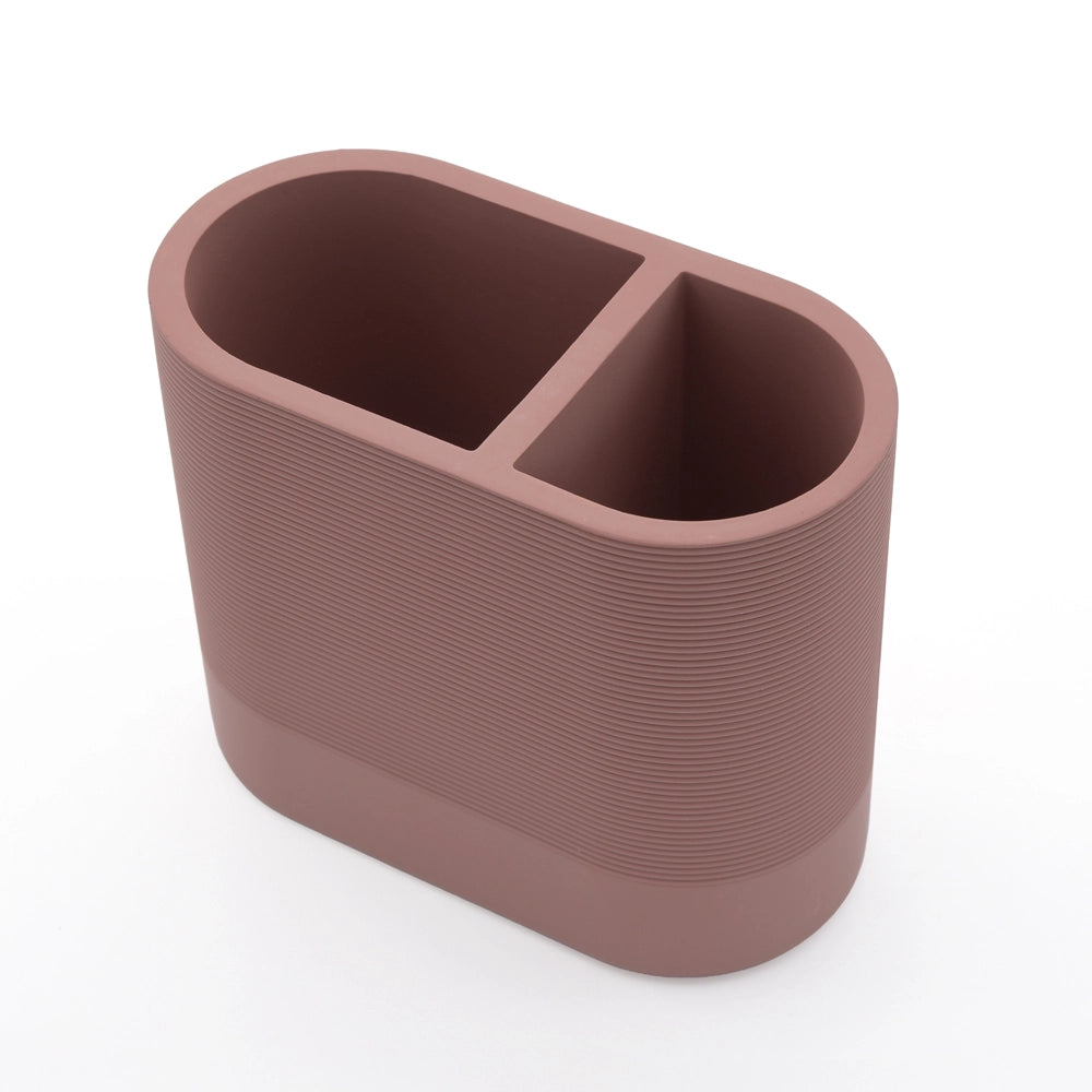 Set accessori bagno 2 pezzi in poliresina terracotta Marica