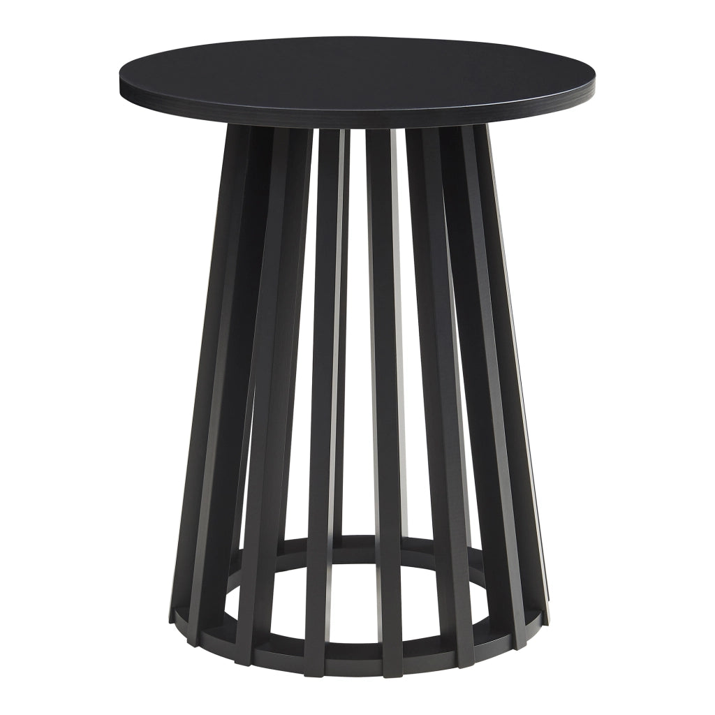 Tavolino Rotondo Laterale Buzzard Ø40 x 48 cm - Nero [en.casa]