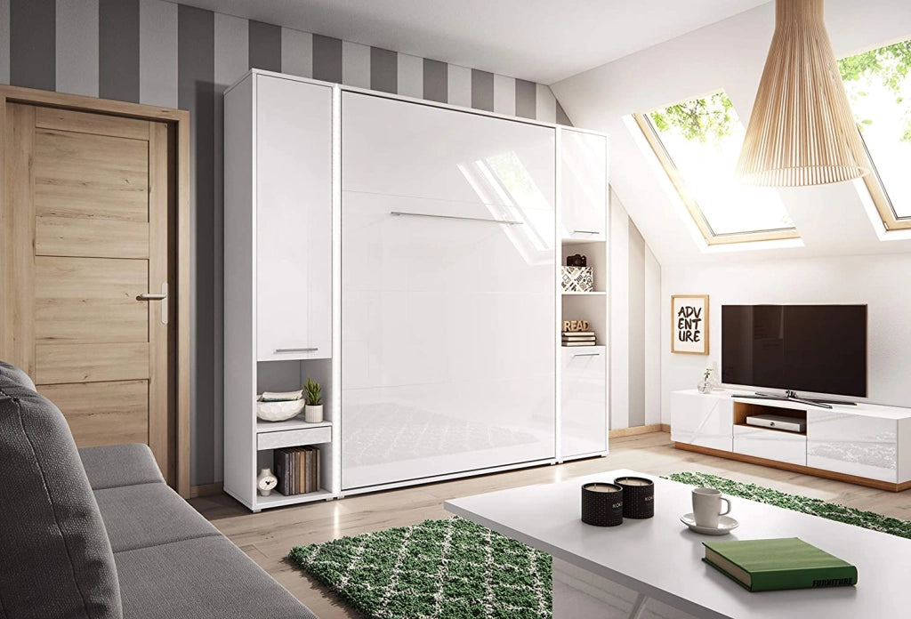 Lenart Lit Concept Pro letto pieghevole cm135x47-237x217 bianco lucido