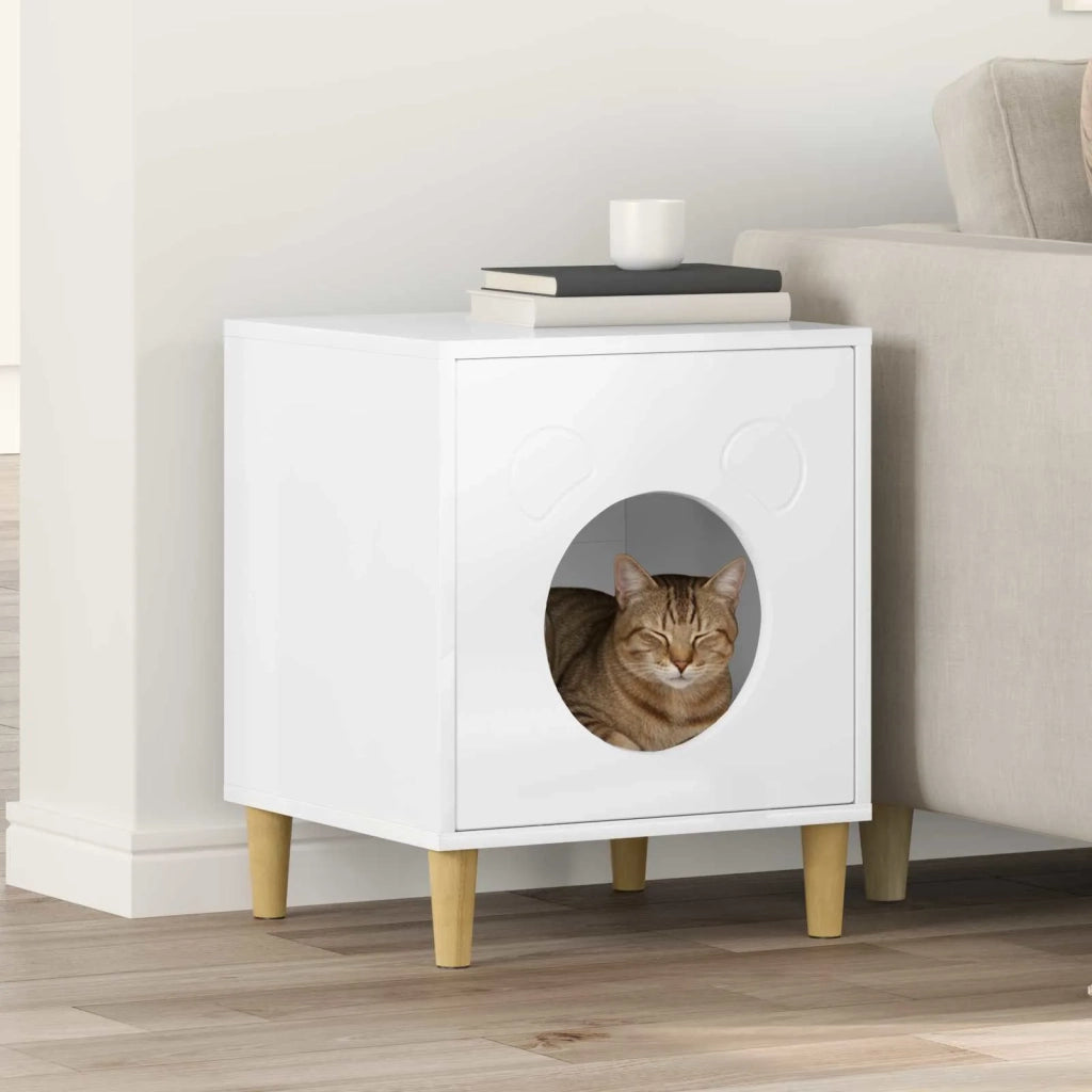 Casa per Gatti Bianco Lucido 42,5 x 40 x 53 cm CFW8486079
