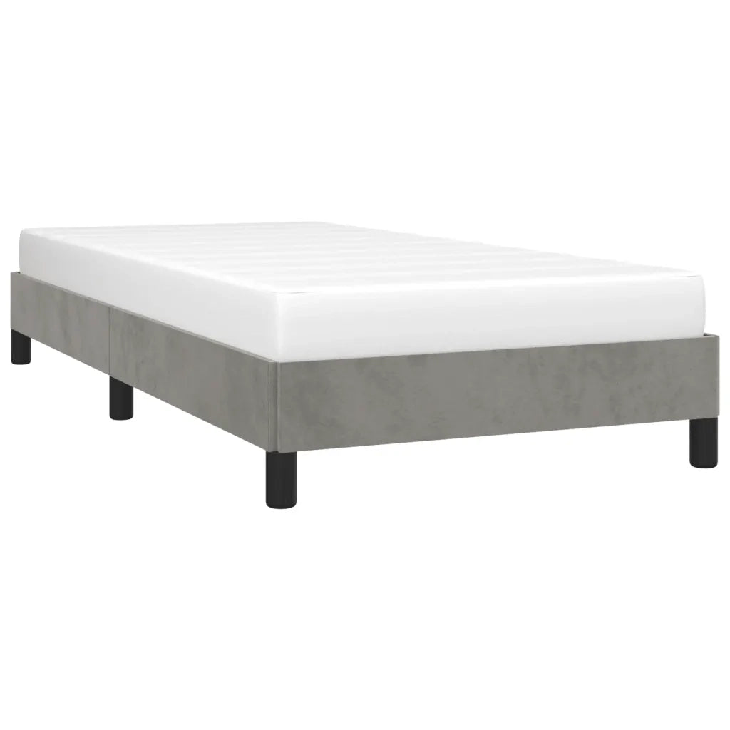 Giroletto senza Materasso Grigio Chiaro 90x200 cm Velluto 346952