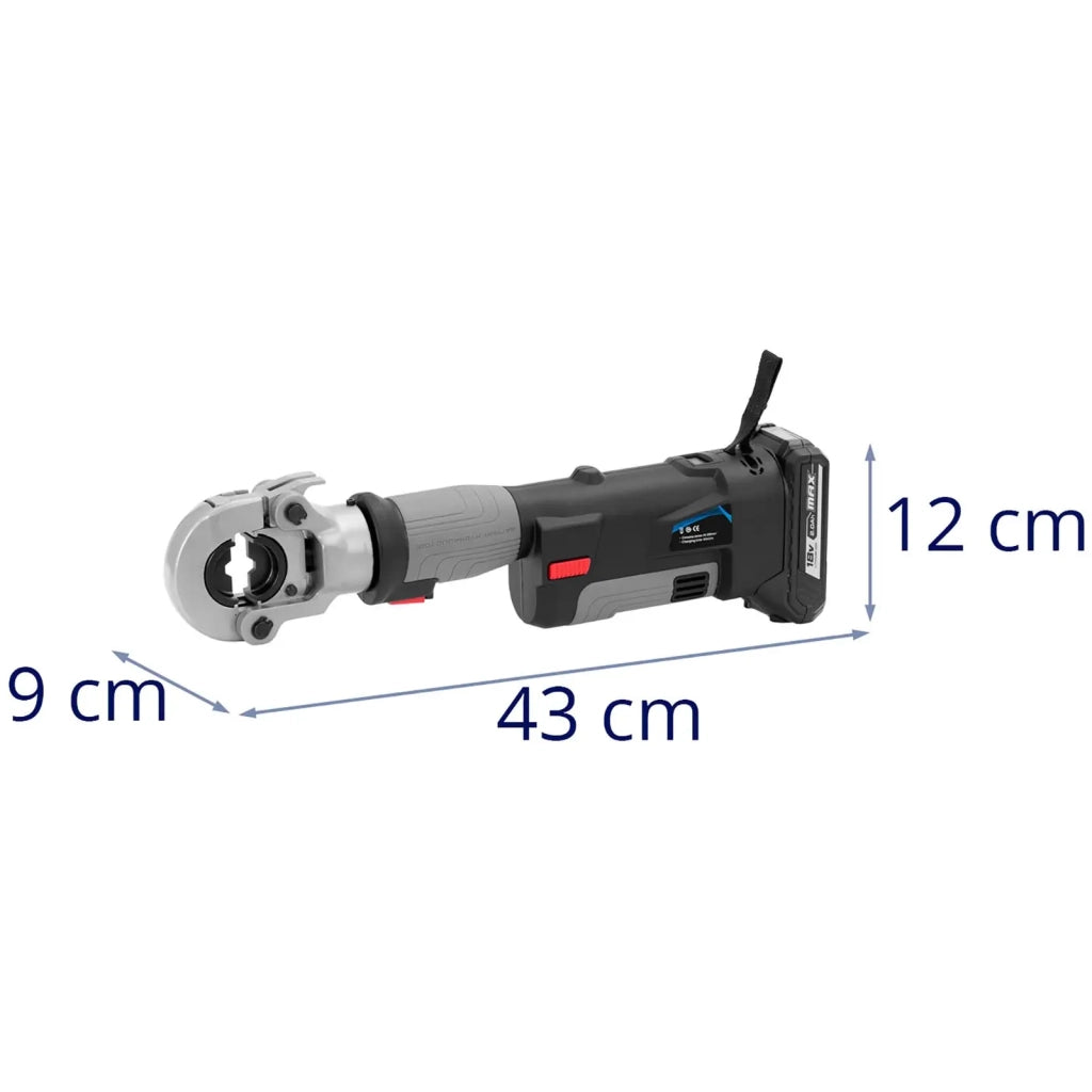 Pinza crimpatrice idraulica da 16 a 300 mm² esagonale pressatura 60 kN gomma plastica acciaio nero grigio 14_0009497