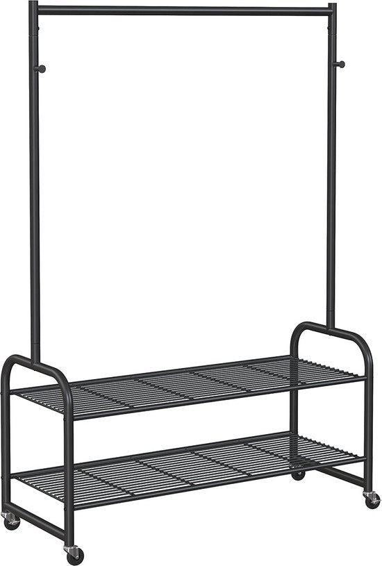 Pannello per abbigliamento con appoggio per scarpe - Standard per abbigliamento - Manichino per abbigliamento - Spazievolutore - 115 cm x 45 cm x 168,5 cm