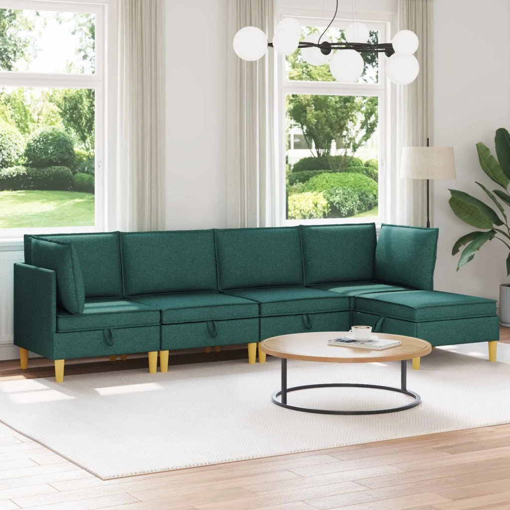 Set di divani modulari con spazio di archiviazione 5 pcs