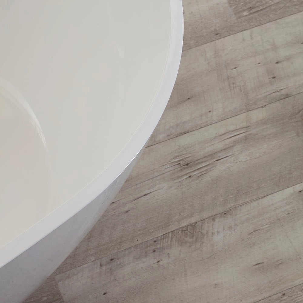 Vasca da bagno moderna freestandig in marmo resina a barca bianca 157cm Badok Moray