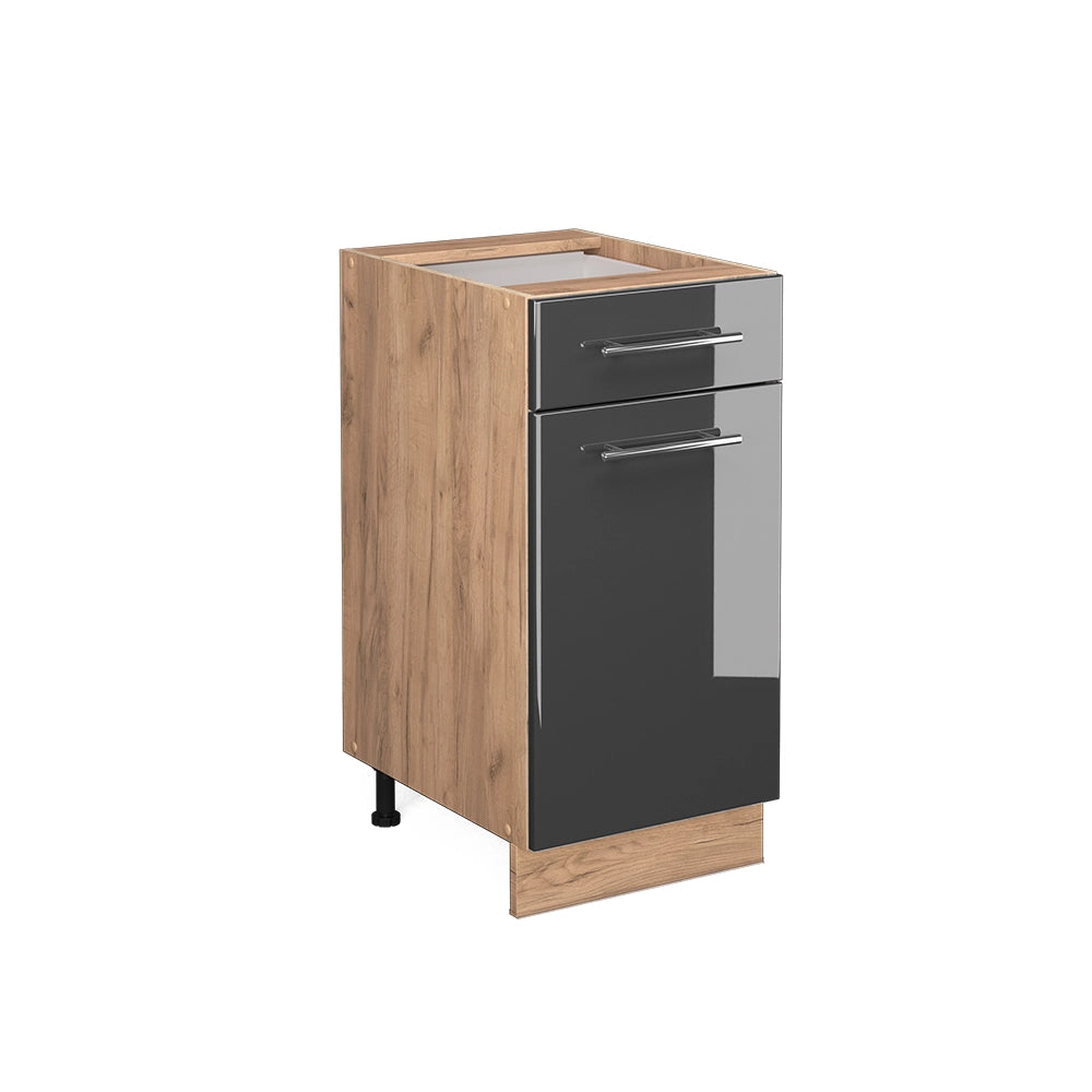 Vicco Mobiletto base per cucina Antracite lucido 40 cm senza piano di lavoro