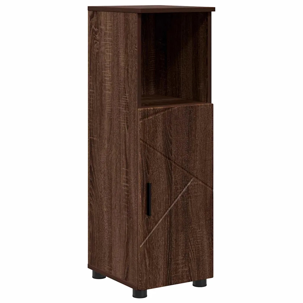 Mobile da Bagno | Armadio da bagno con porta Rovere Marrone 30 x 35 x 95 cm