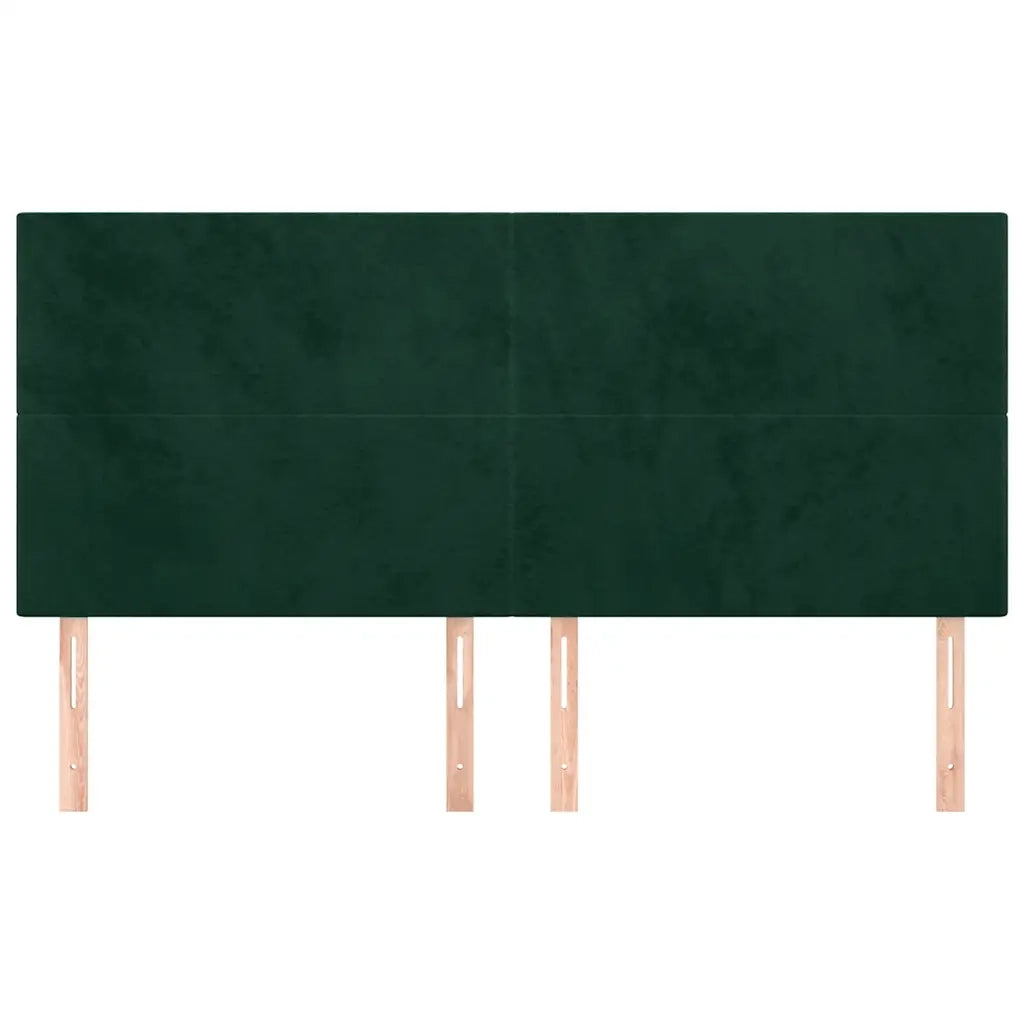 Testiera 4 pz Verde scuro 90x5x78/88 cm in Vellutocod mxl 73621