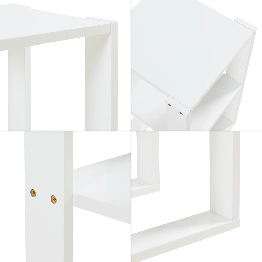Tavolino quadrato con superficie d'appoggio 55 x 30 x 30 cm bianco 03_0010900