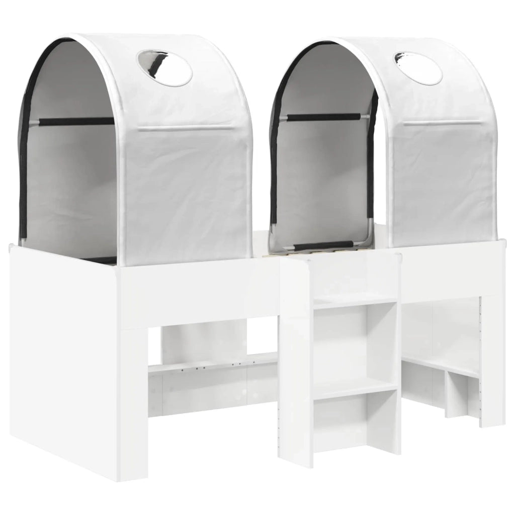 Letto con Tunnel 4 pcs Bianco Legno ingegnerizzato