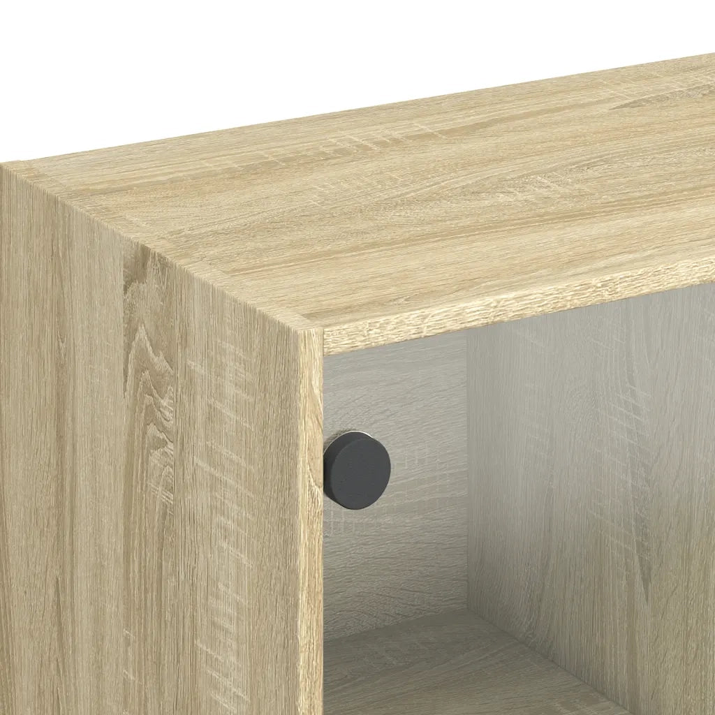 Credenza | Madia | Buffet da pranzo | Armadio da pranzo con Ante Rovere Sonoma 68x37x142 cm Legno Multistrato