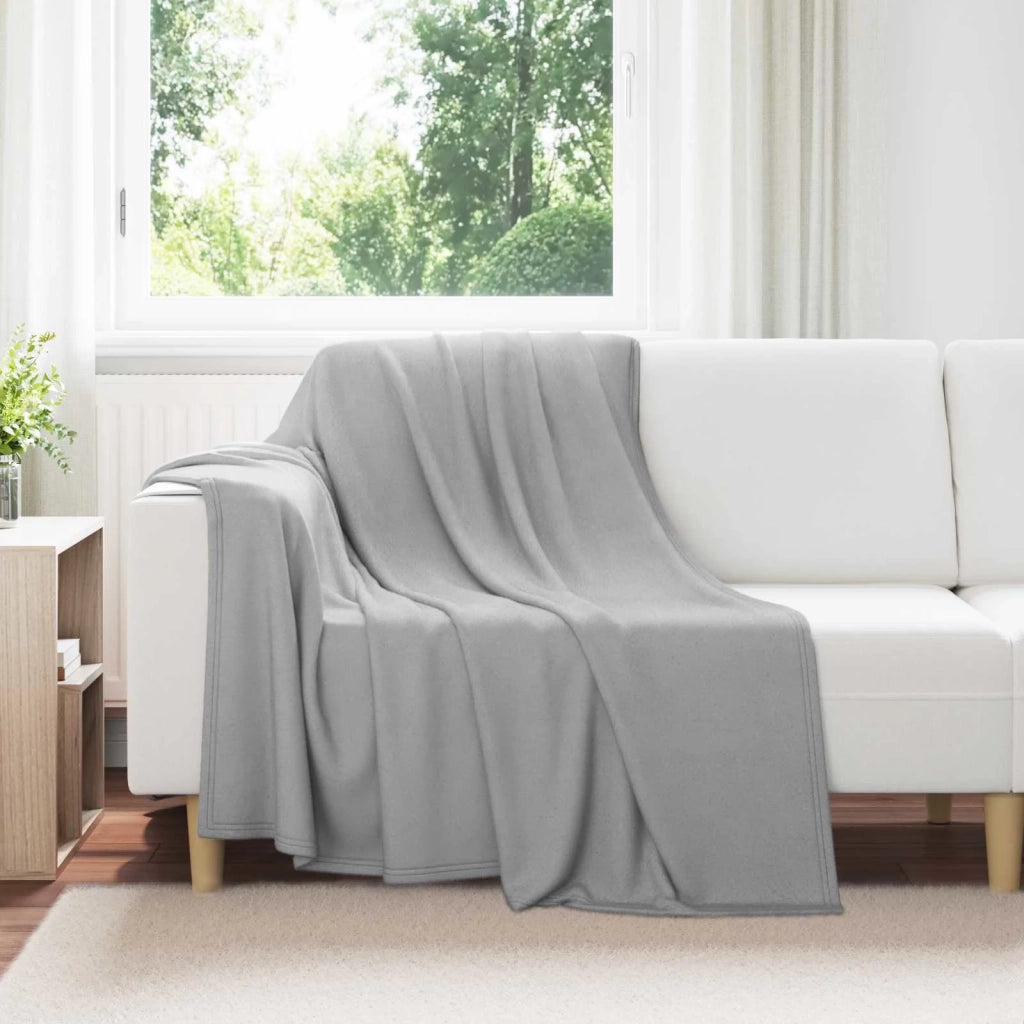 Coperte da Pile 24 pz Grigio 200 x 150 cm Panno