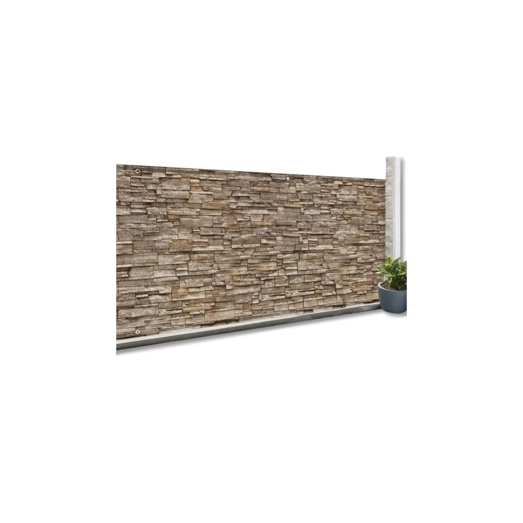 IDMarket - Schermo oscurante 1,8 x 10 M motivo pietra marrone 160 gr/m² (1,8 x 10 M)