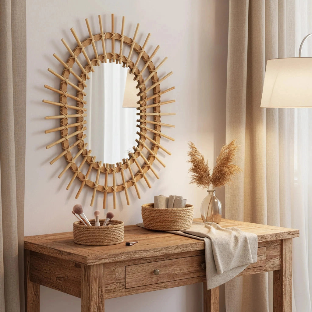 Specchio Da Parete Boho 57cm Qdj5749