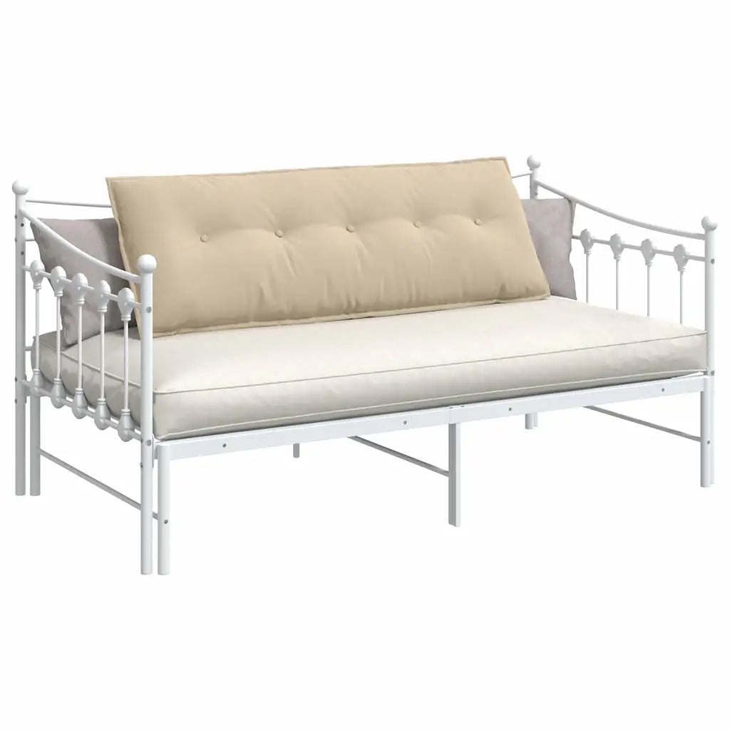 Cuscino per Schiena Crema 140 x 50 cm Tessuto in Microfibra
