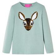 Maglietta da Bambina Maniche Lunghe Menta Medio 128cod mxl 108643