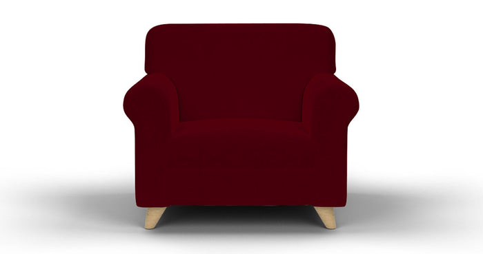 Copridivano Elasticizzato in Tessuto Bordeaux 1 Posto